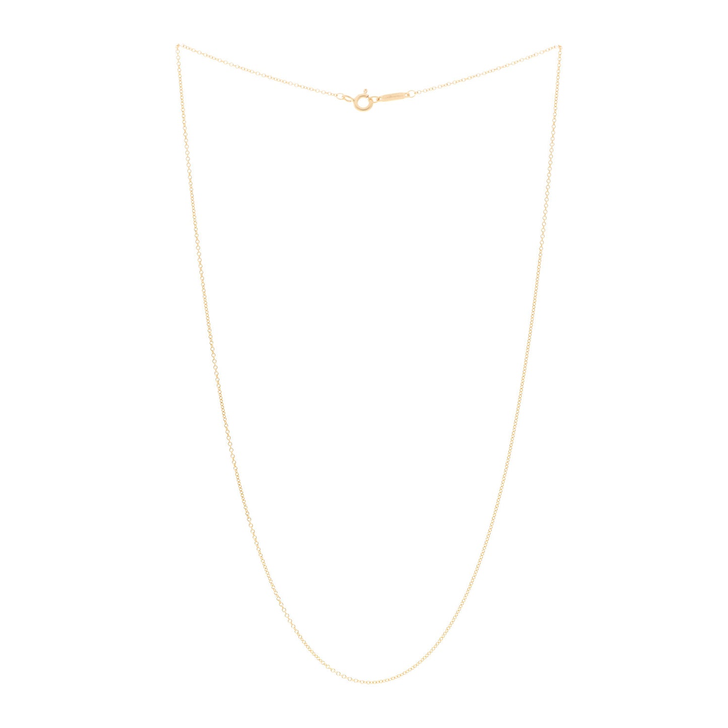 18K Yellow Gold Chain Necklace 18"