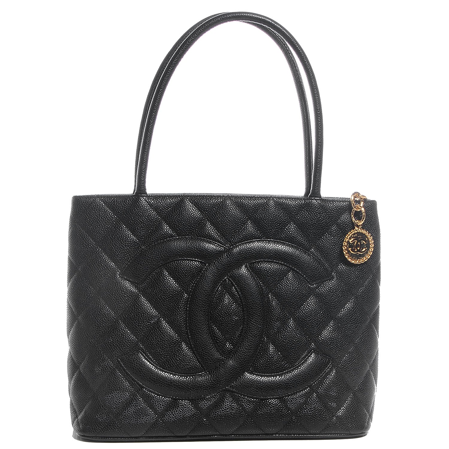 Chanel Caviar Medallion Tote Black 1 of 7