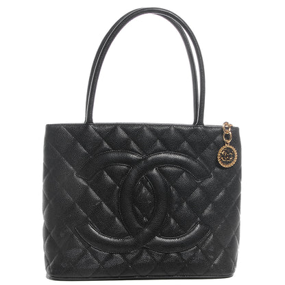 Chanel Caviar Medallion Tote Black 1 of 7