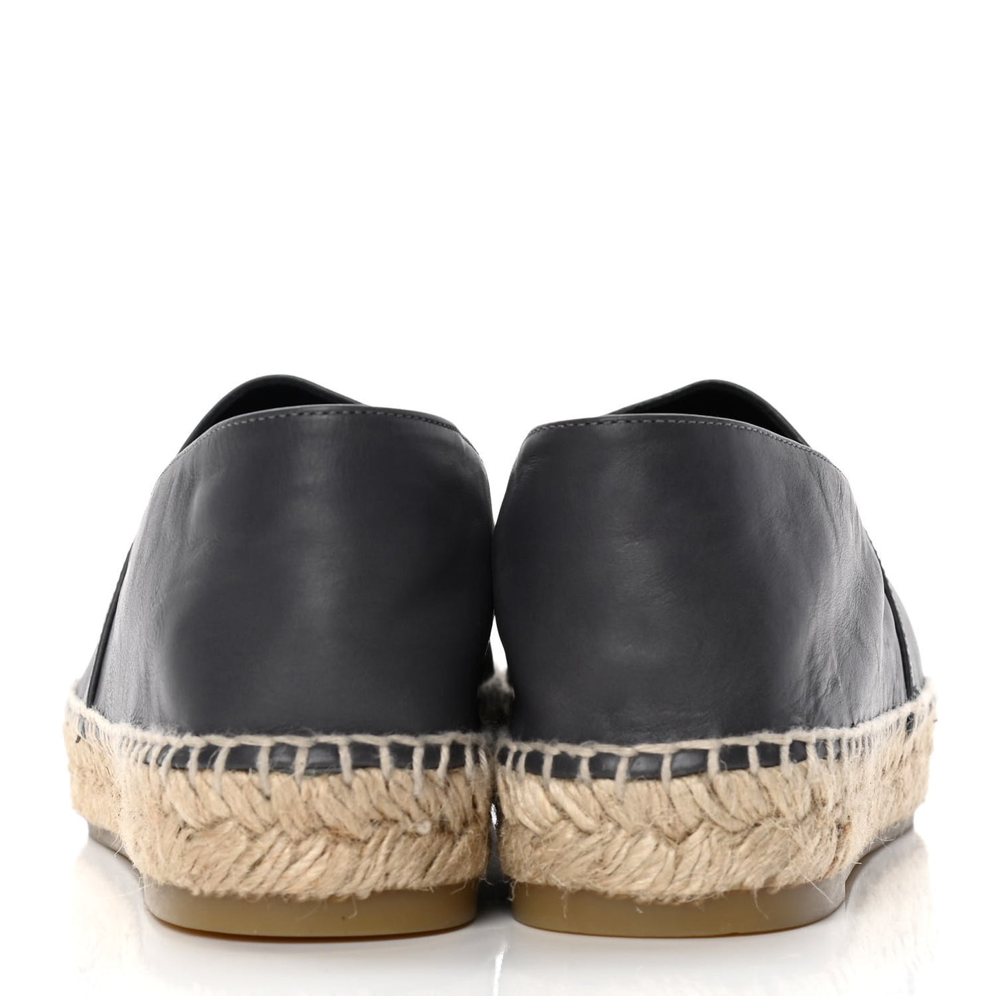 Calfskin Kid Suede CC Espadrilles 39 Dark Gray Black