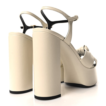 Saint Laurent Vendome Bianca 85 Platform Sandals 38 Pearl 4 of 9