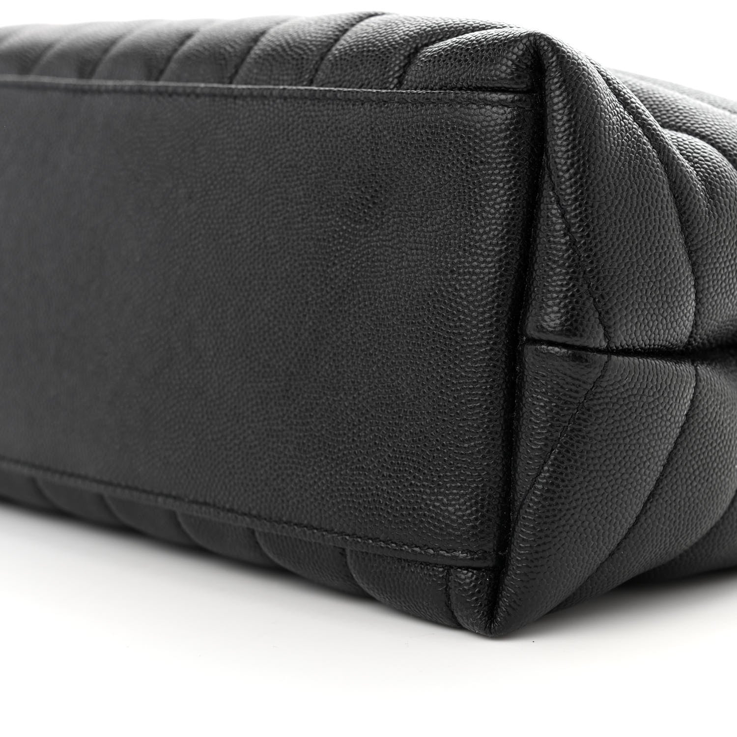 Saint Laurent Grain de Poudre Calfskin Y Quilted Monogram Medium Loulou Chain Satchel Black 10 of 11