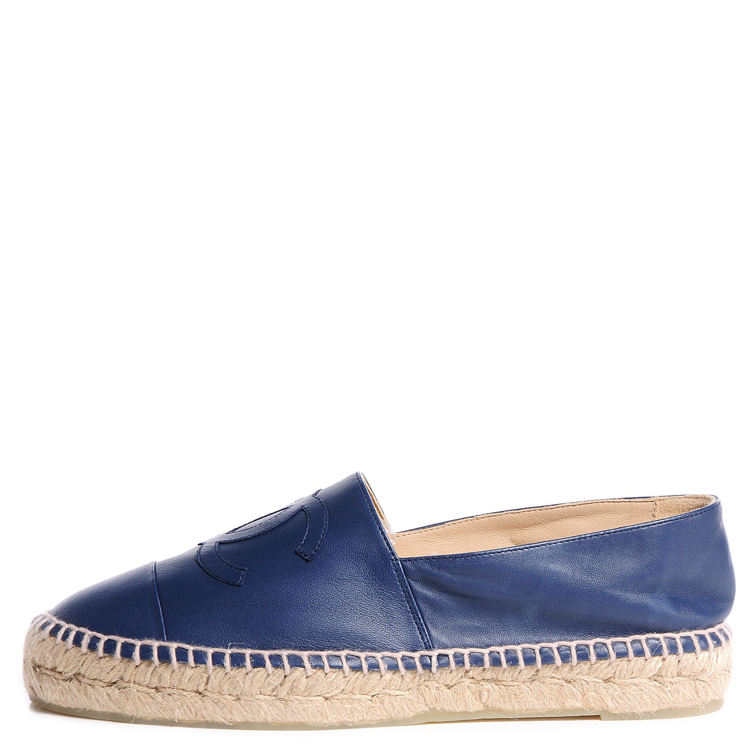 Chanel Lambskin Espadrilles Navy 40 1 of 6