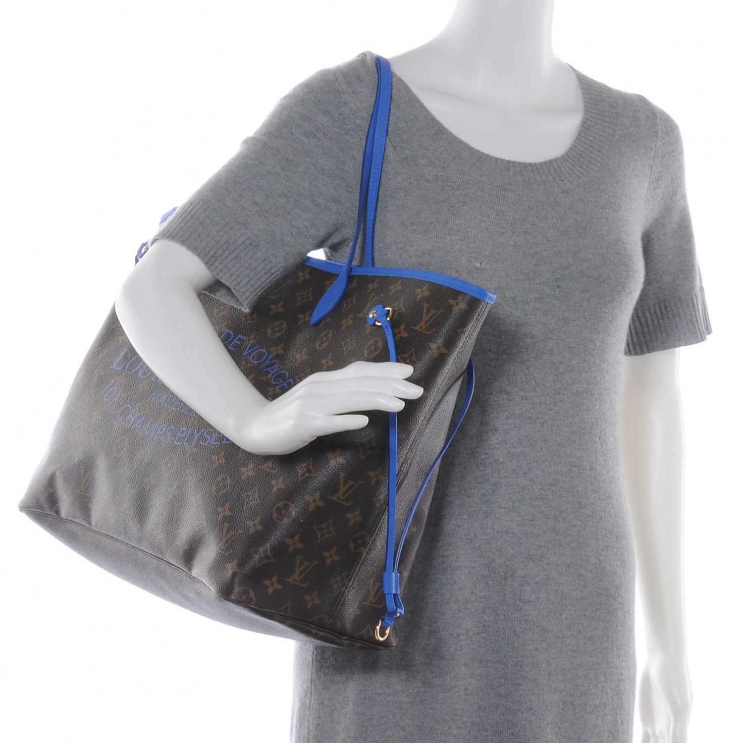 Louis Vuitton Monogram Articles de Voyage Ikat Neverfull GM Grand Blue 2 of 7
