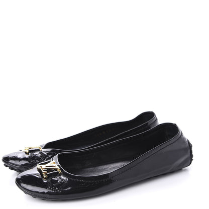 Louis Vuitton Patent Calfskin Oxford Loafers 37.5 Black 3 of 9