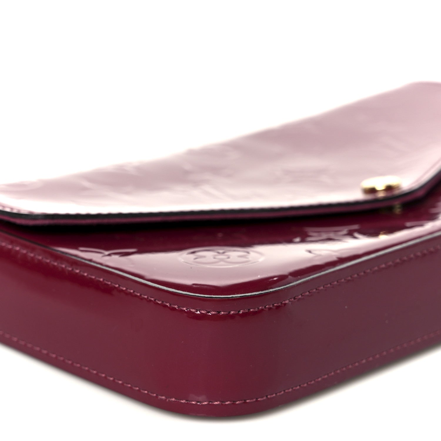 Louis Vuitton Vernis Felicie Chain Wallet Magenta 12 of 14