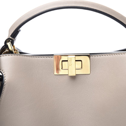 Fendi Vitello Medium Peekaboo Iconic Essentially Satchel Grey 8 of 9