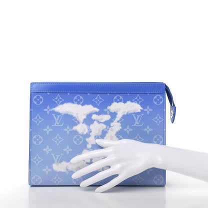 Louis Vuitton Monogram Clouds Pochette Voyage MM A4 Blue 2 of 10