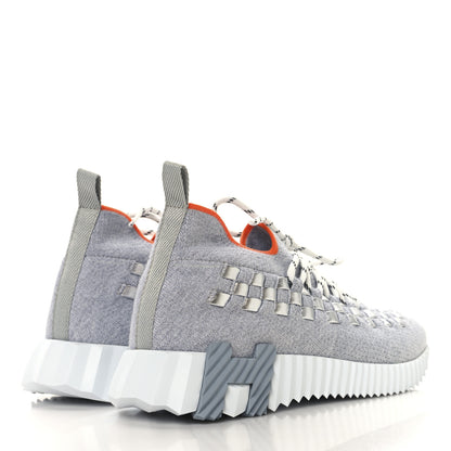 Hermes Technical Canvas Womens Flex Slip-On Sneaker 36 Gris Silex 5 of 9