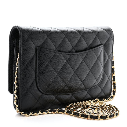 Chanel Caviar Quilted Wallet on Chain WOC Black 3 of 12