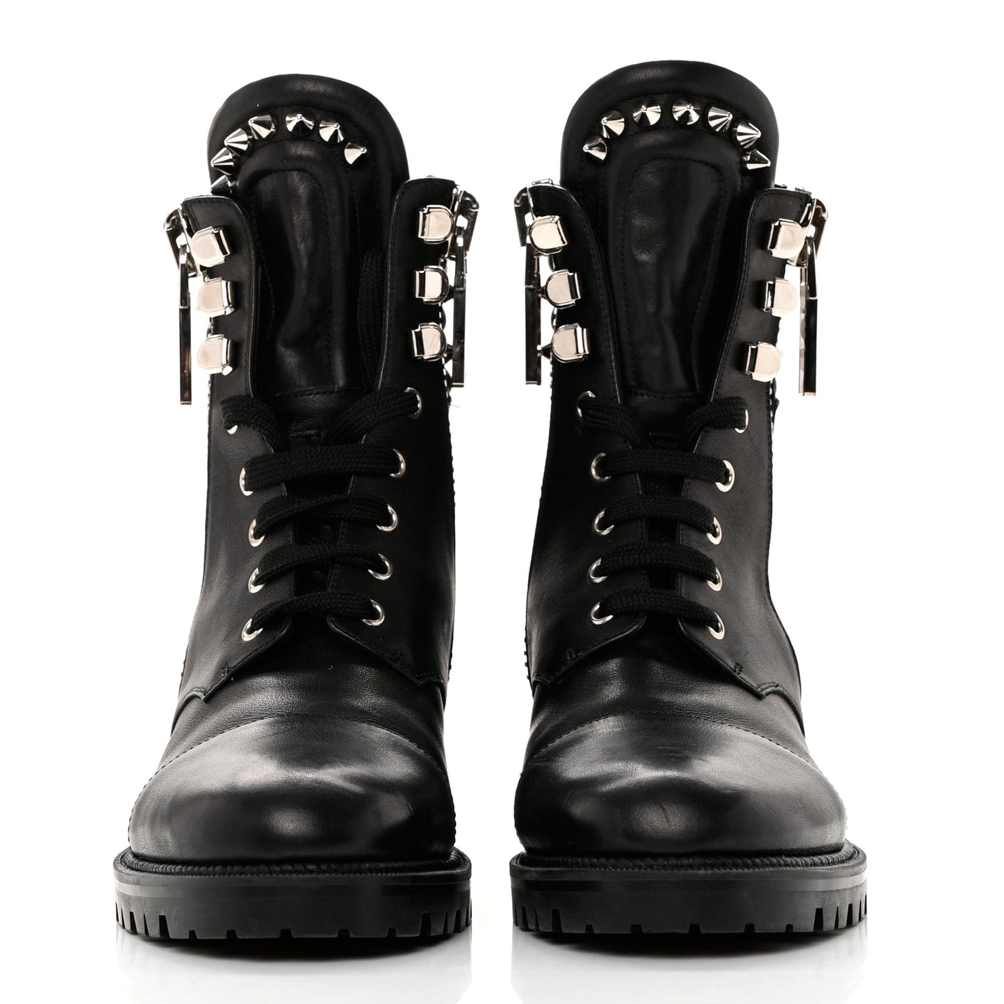Spikes Combat Boots 40 Black
