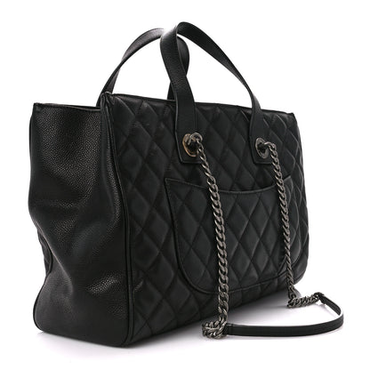 Chanel Caviar Quilted Large Casual Pocket Tote Black 3 of 13