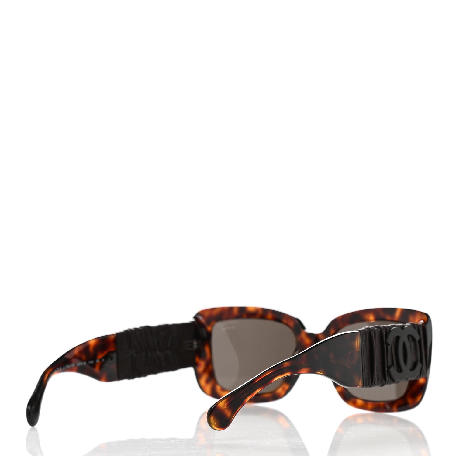 Chanel Acetate Calfskin Polarized Square Sunglasses 5473-Q Tortoise 4 of 8