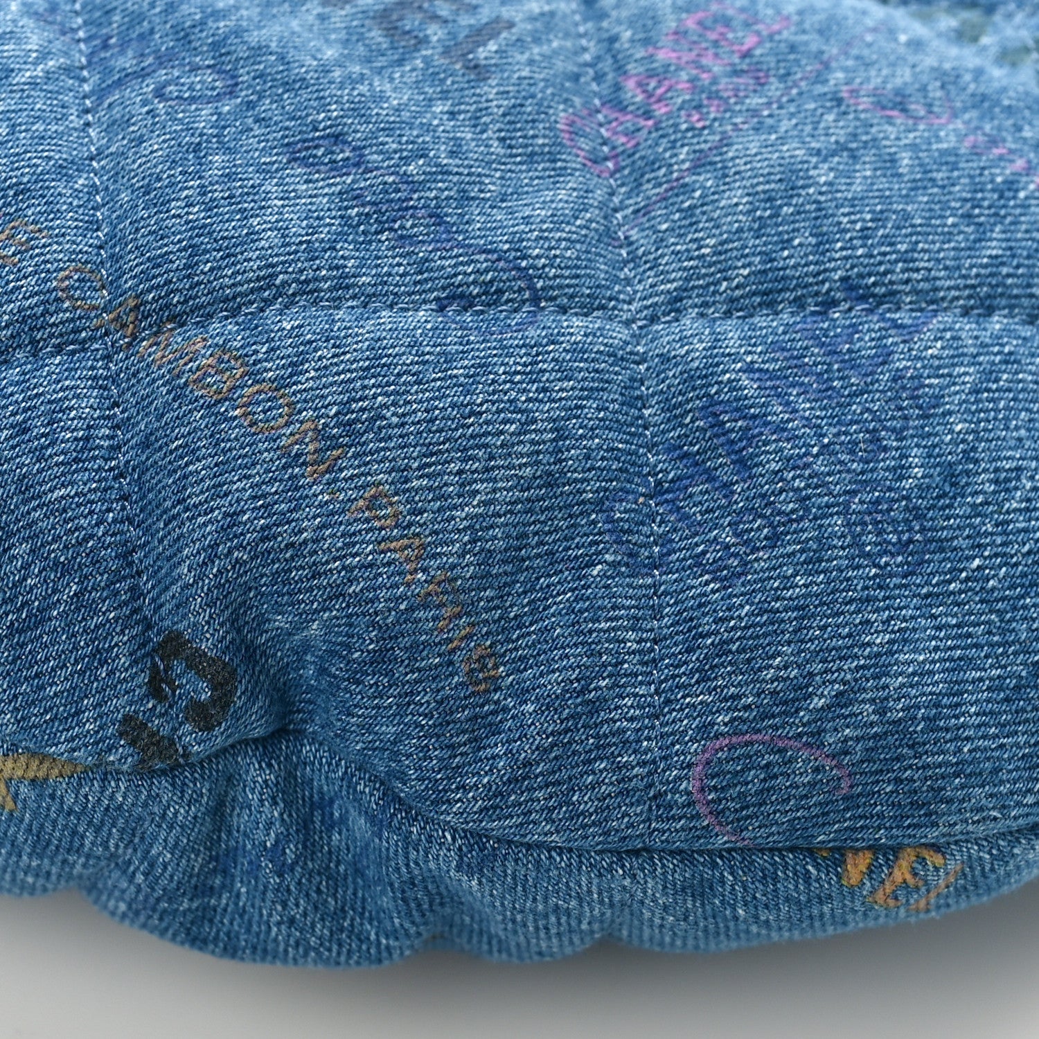 Chanel Denim Quilted Denim Mood Maxi Hobo Blue Multicolor 8 of 8