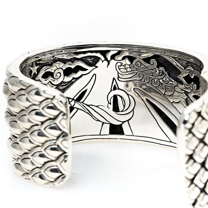 John Hardy Sterling Silver 18K Yellow Gold Wide Naga Legends Cuff Bracelet 5 of 5