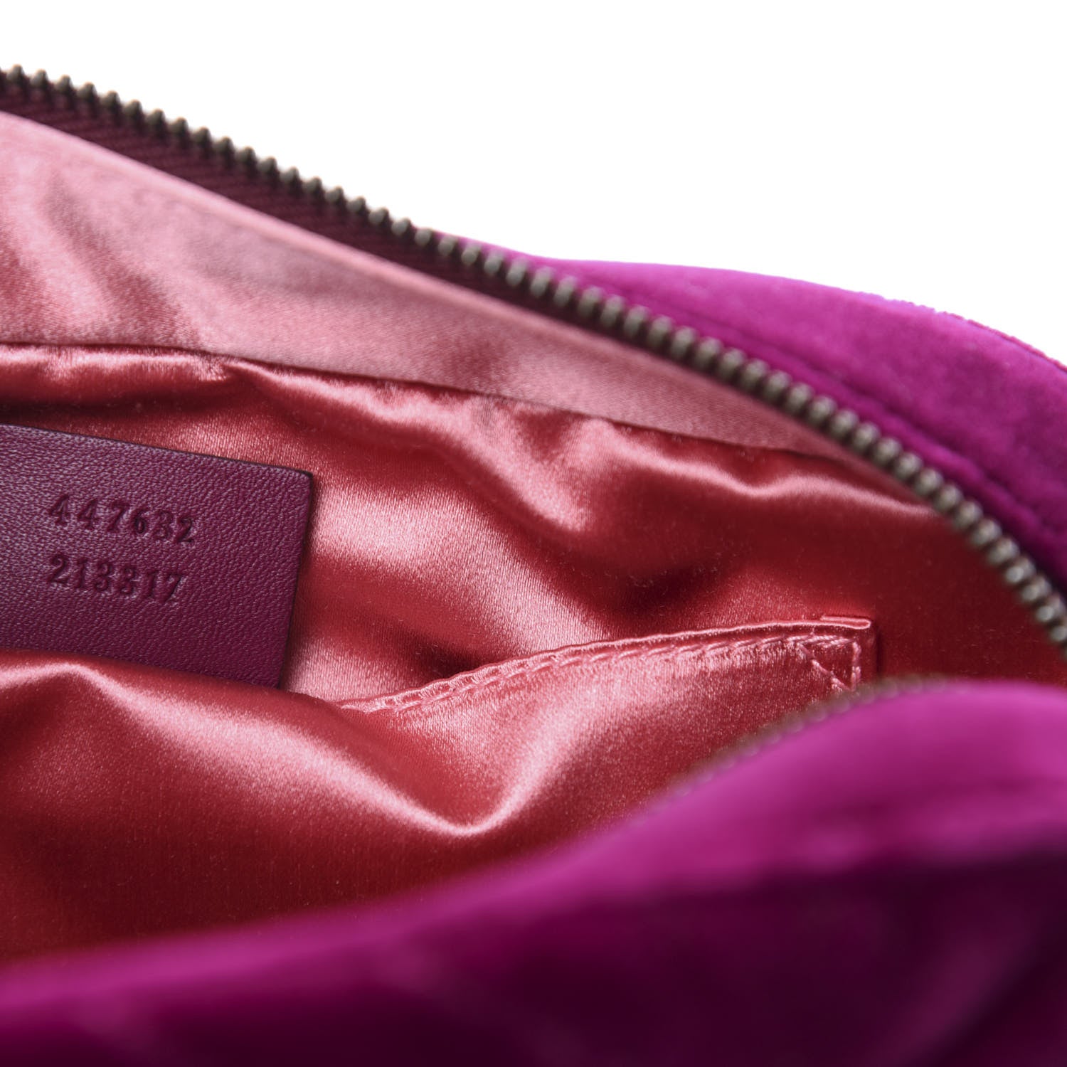 Gucci Velvet Matelasse Small GG Marmont Chain Shoulder Bag Fuchsia Violet Cyclamen 9 of 10