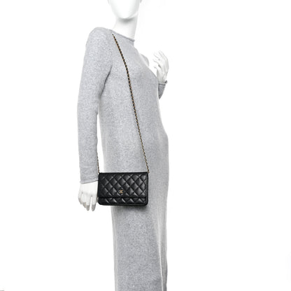 Chanel Caviar Quilted Wallet on Chain WOC Black 2 of 11