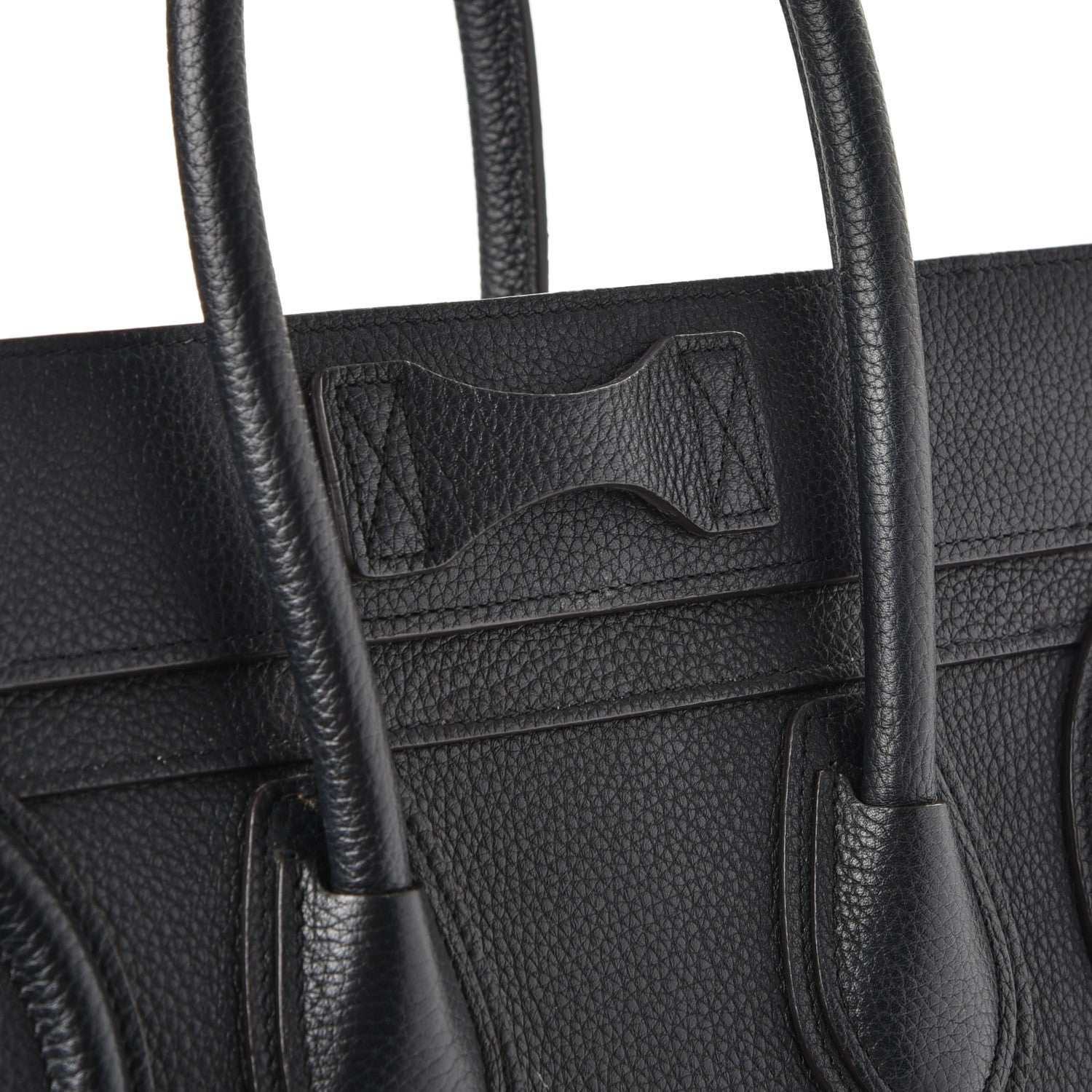 Celine Drummed Calfskin Micro Luggage Black 8 of 11