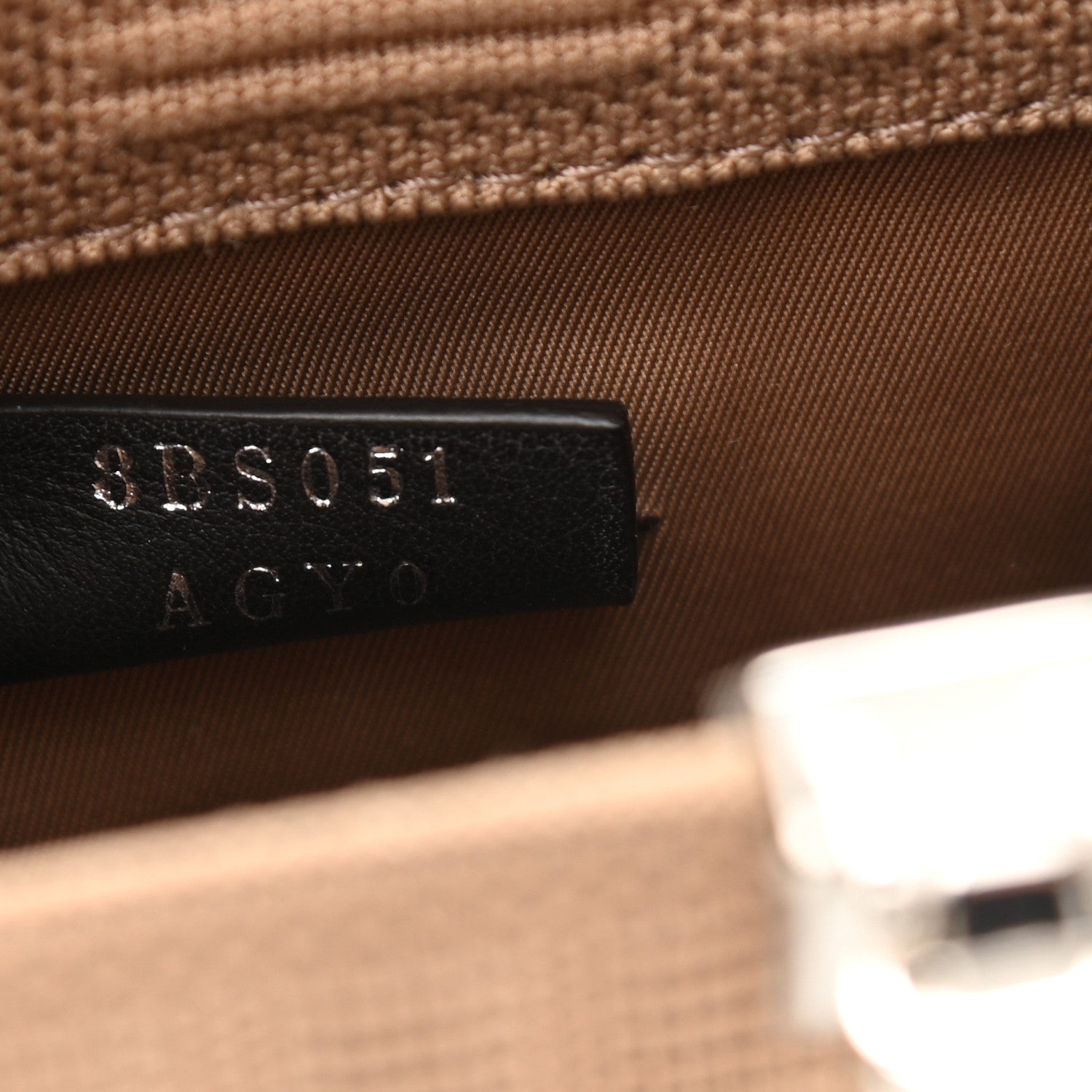 Fendi Technical Fabric Vitello Ceylon Plexiglass FF Mini Fendi Sunshine Shopper Tote Sand 7 of 10