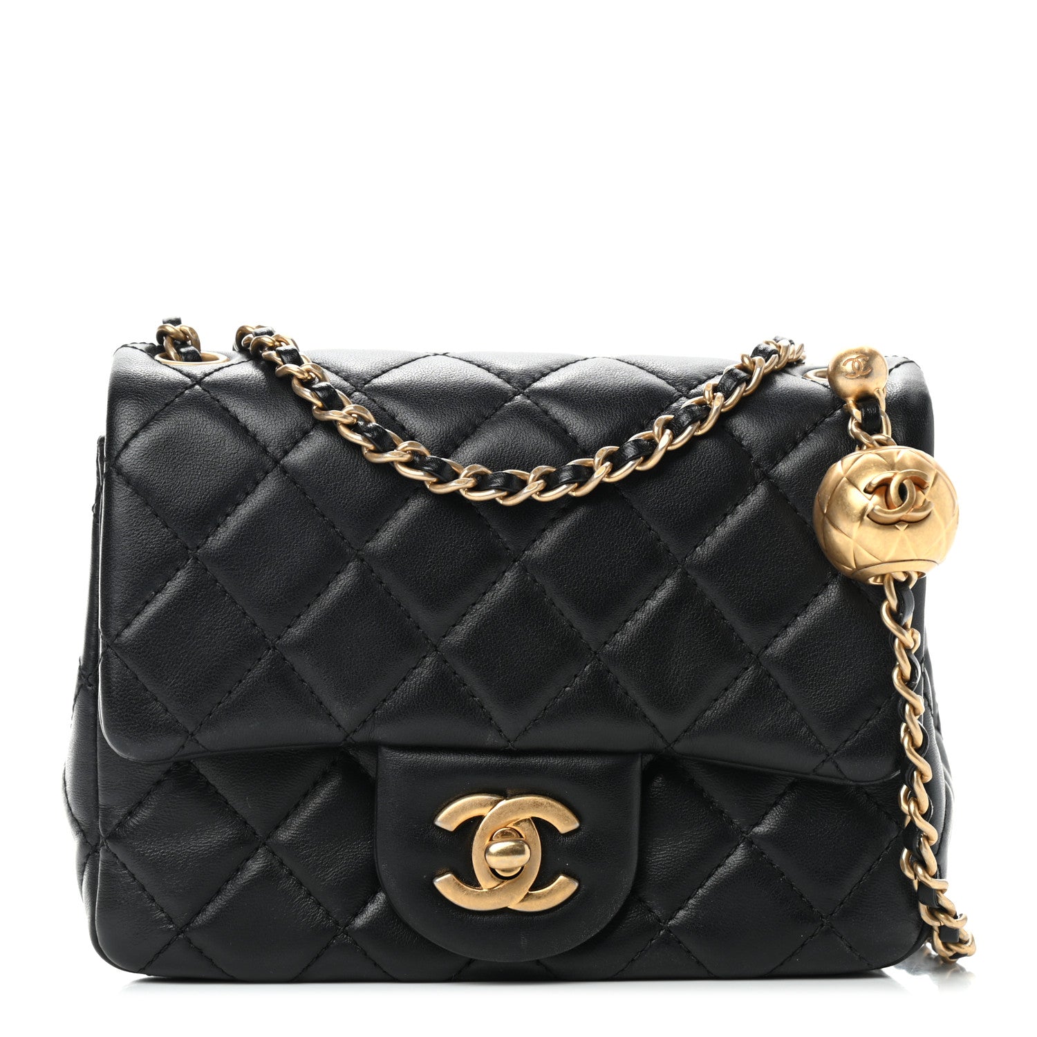 Chanel Lambskin Quilted Mini Pearl Crush Flap Black 1 of 11