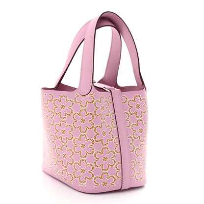 Hermes Swift Micro Lucky Daisy Picotin Lock Mauve Sylvestre 3 of 11