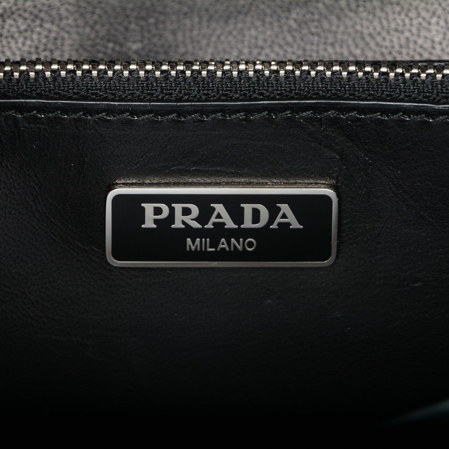 Prada Goatskin Woven Chain Wallet Black 5 of 6