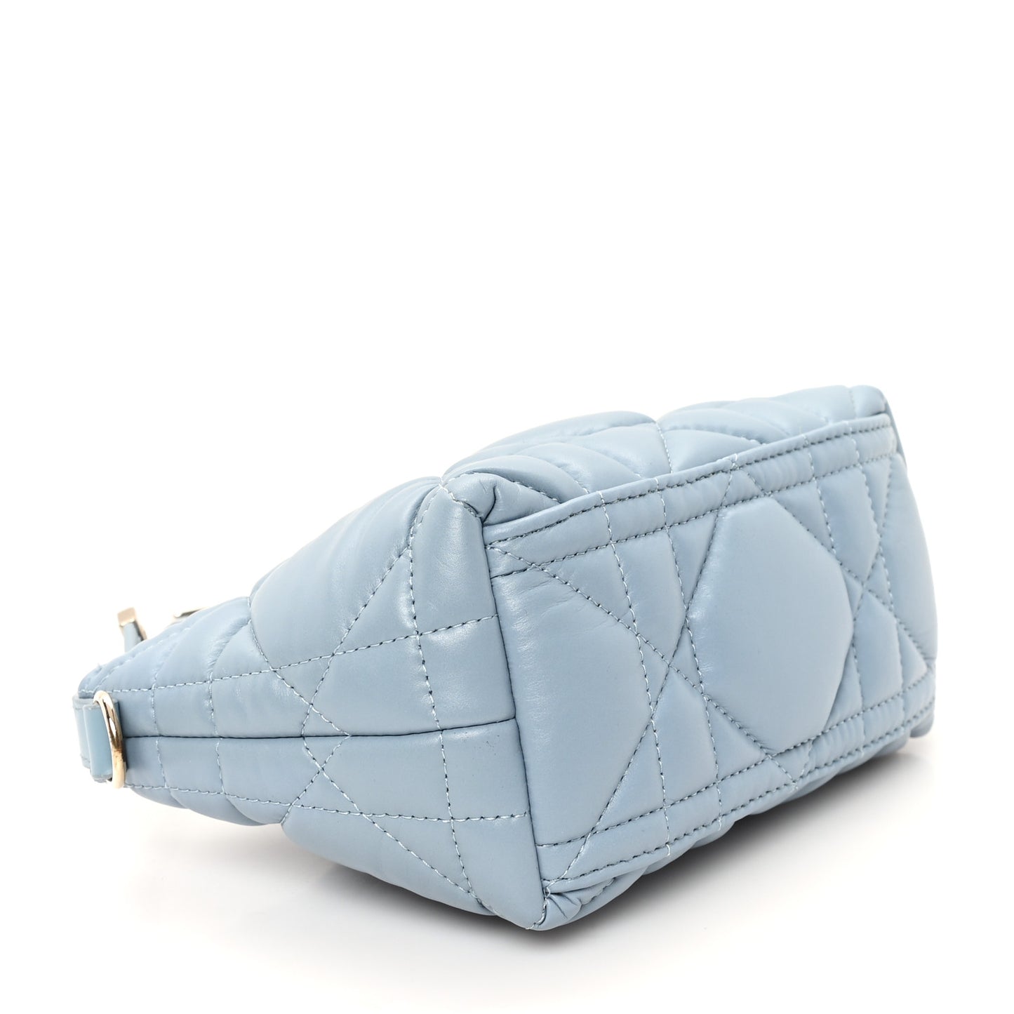 Calfskin Macrocannage Small Diortravel Nomad Pouch Bracing Blue