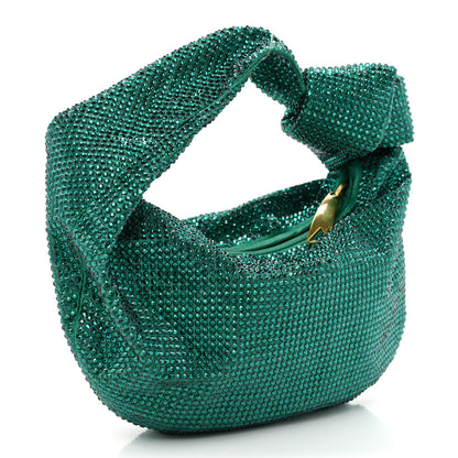 Bottega Veneta Crystal Embellished Satin Mini Hotfix Jodie Emerald 3 of 8