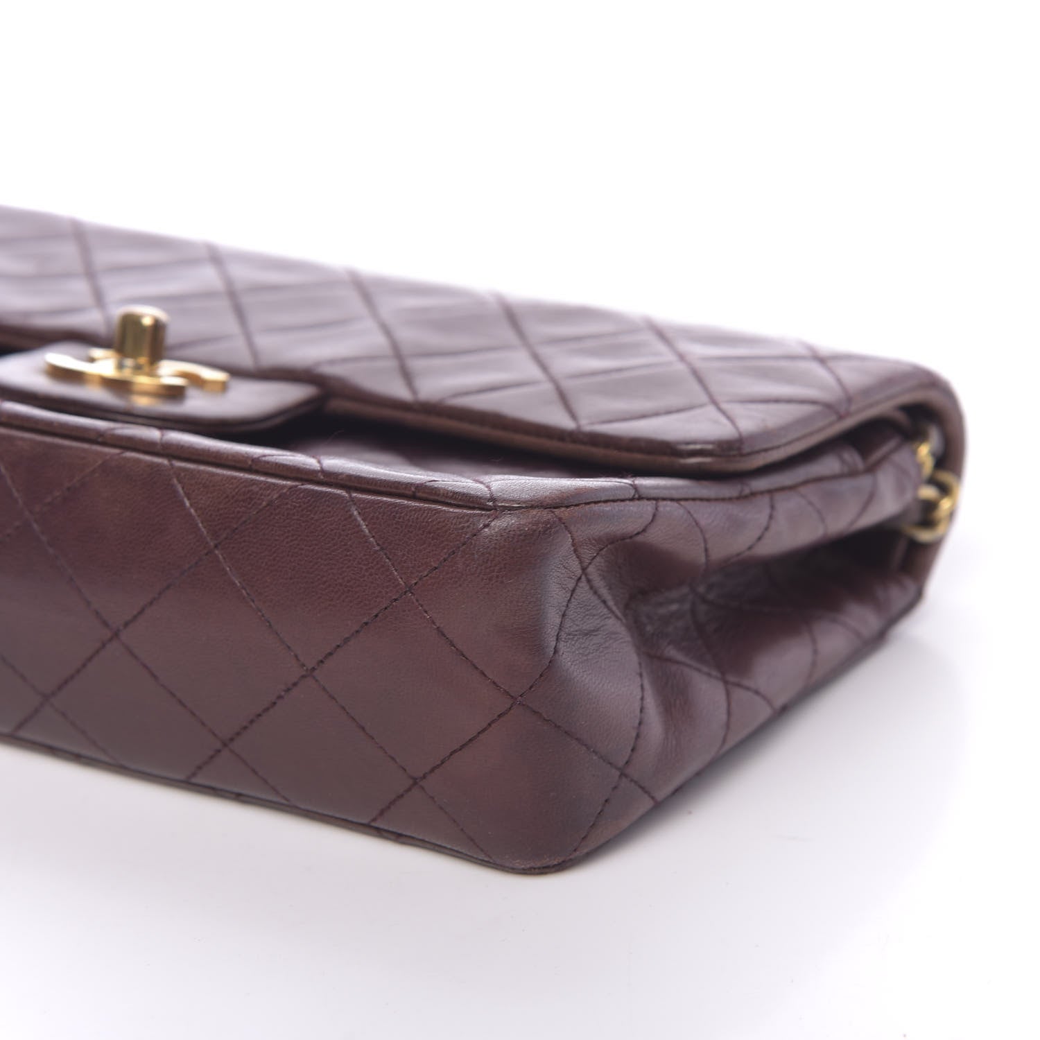 Chanel Lambskin Quilted Small Double Flap Burgundy 9 of 13