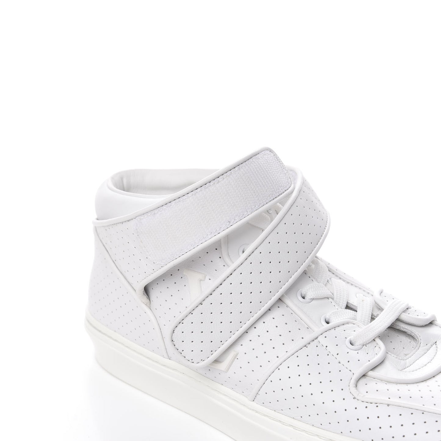 Calfskin Perforated Acapulco Sneakers 8 White