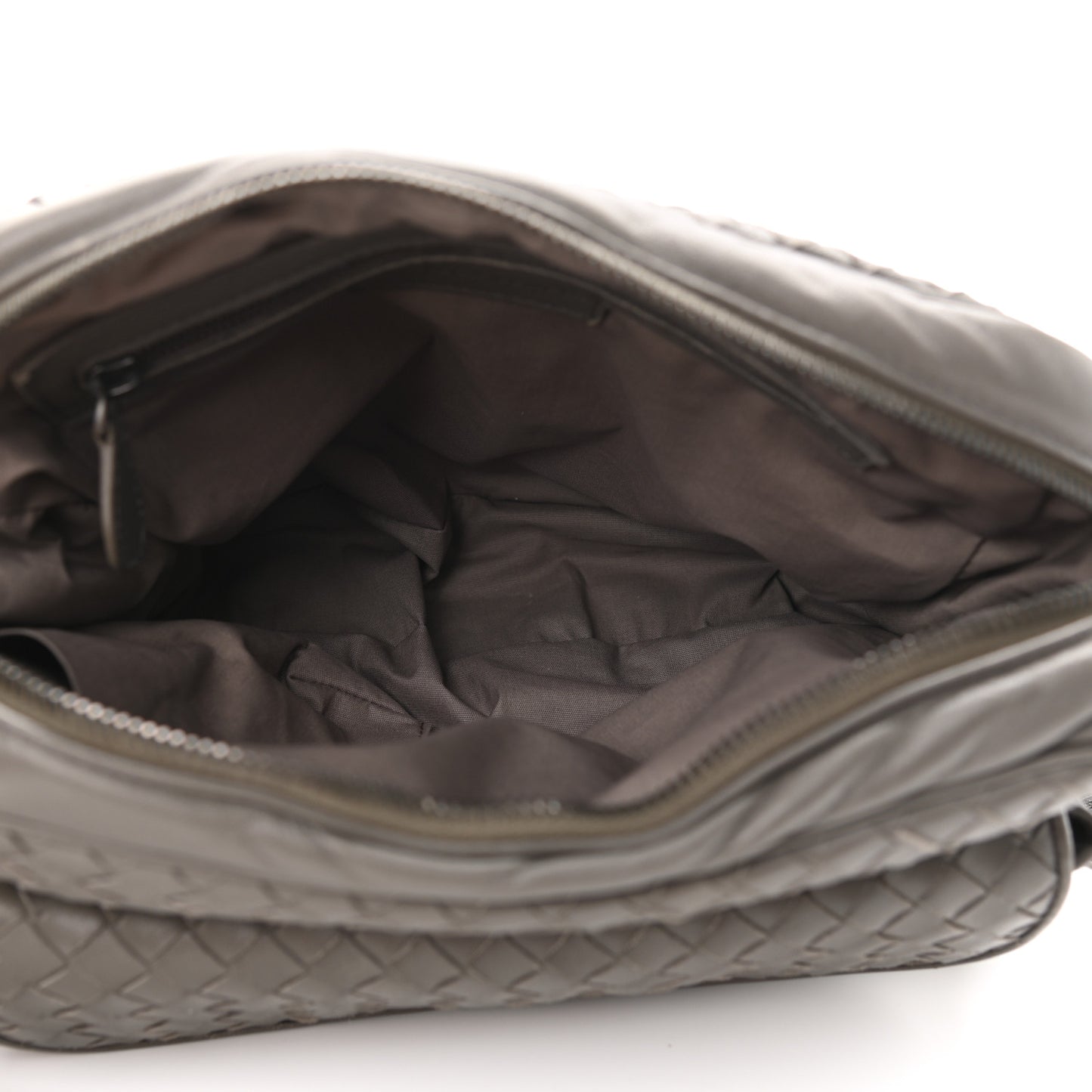 Nappa Intrecciato Messenger Bag Grey