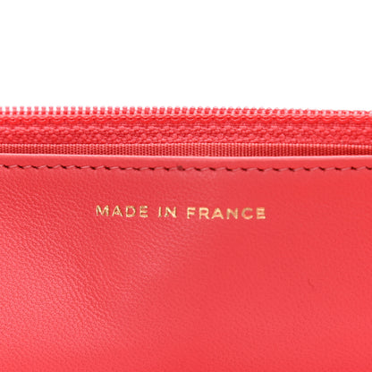 Chanel Lambskin Chevron Quilted Boy Wallet On Chain WOC Coral 7 of 12