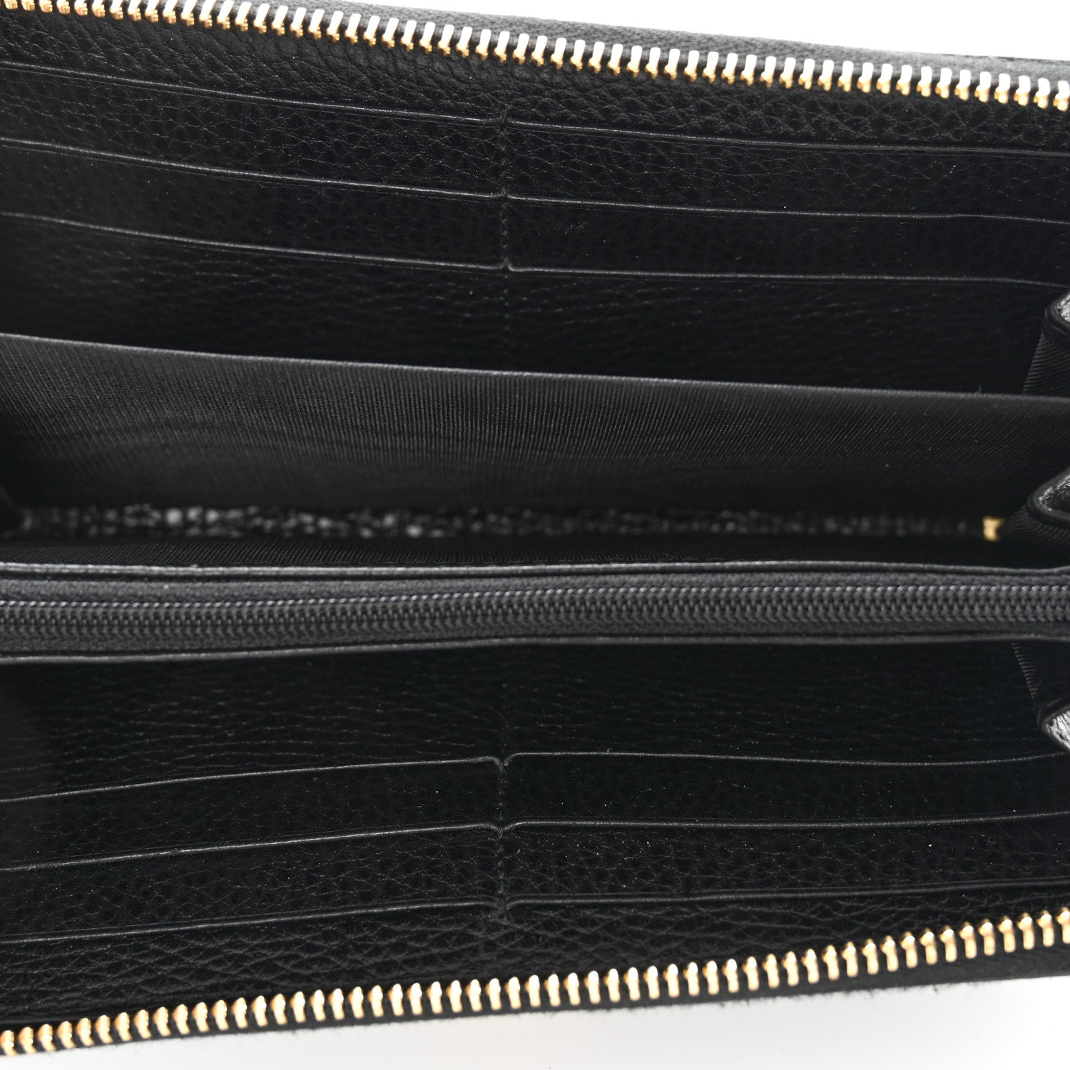 Gucci Dollar Calfskin GG Marmont Zip Around Wallet Black 5 of 7
