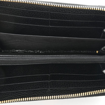 Gucci Dollar Calfskin GG Marmont Zip Around Wallet Black 5 of 7