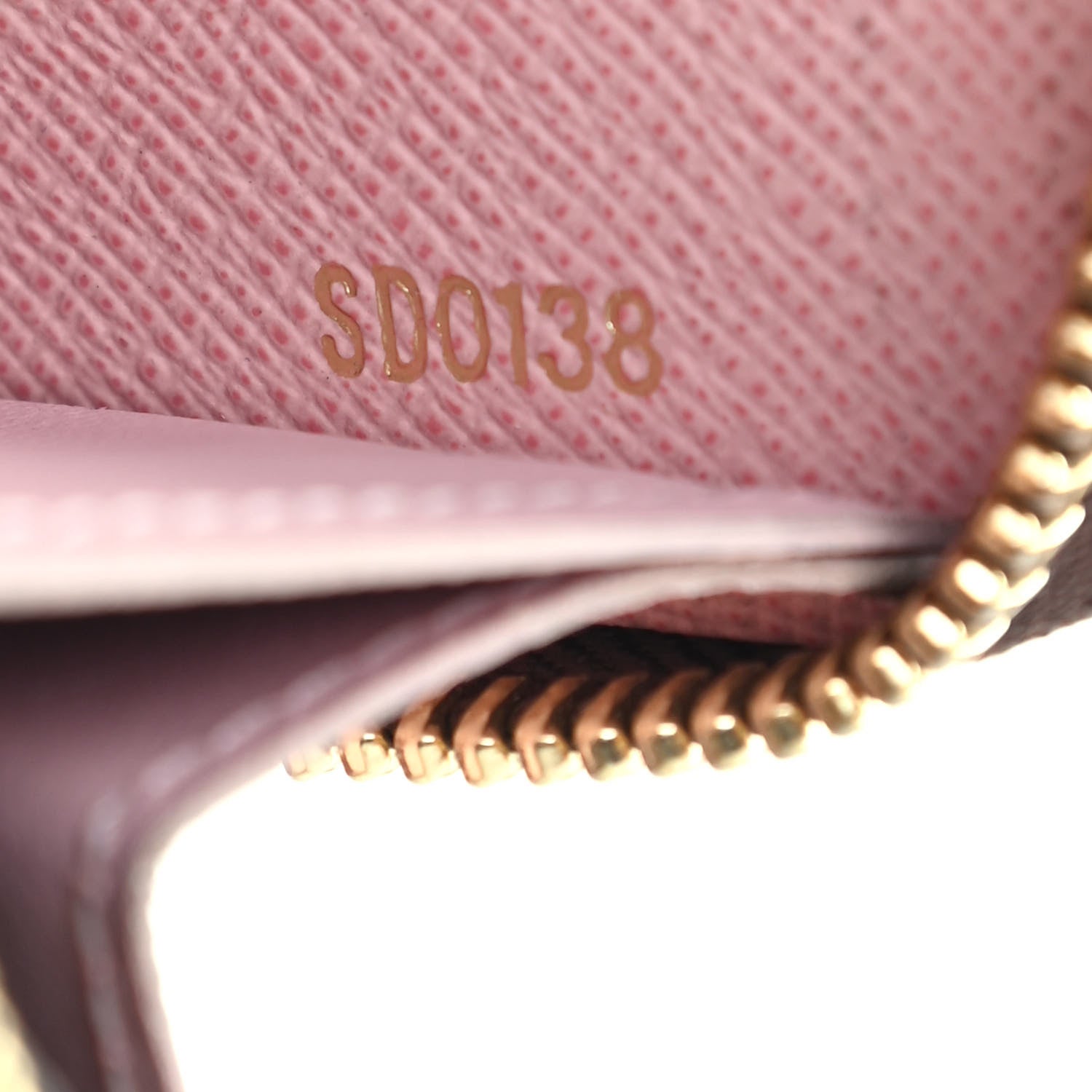 Louis Vuitton Damier Ebene Clemence Wallet Rose Ballerine 7 of 7