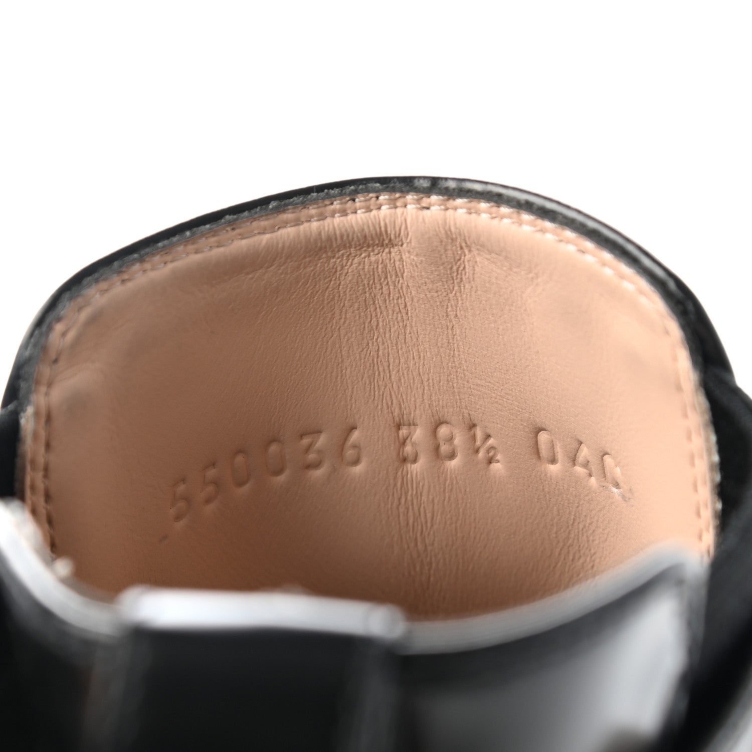 Gucci Calfskin Crystal GG Trip Chelsea Ankle Boots 38.5 Black 8 of 9