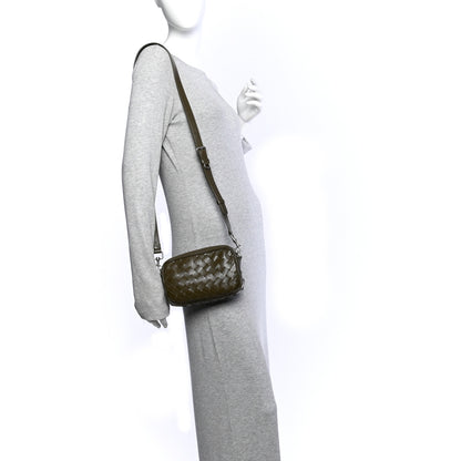 Bottega Veneta Calfskin Intrecciato Small Camera Bag Mud 2 of 10