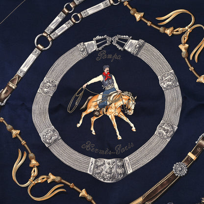 Hermes Silk Pampa Scarf 70 Caban Gris Beige De Weimar 2 of 4