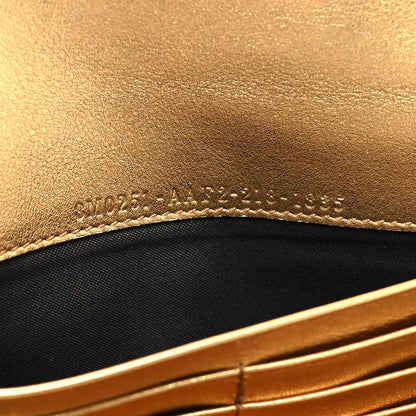 Fendi Vitello Catalan Mirror FF 1974 Embossed Continental Wallet Gold 9 of 10