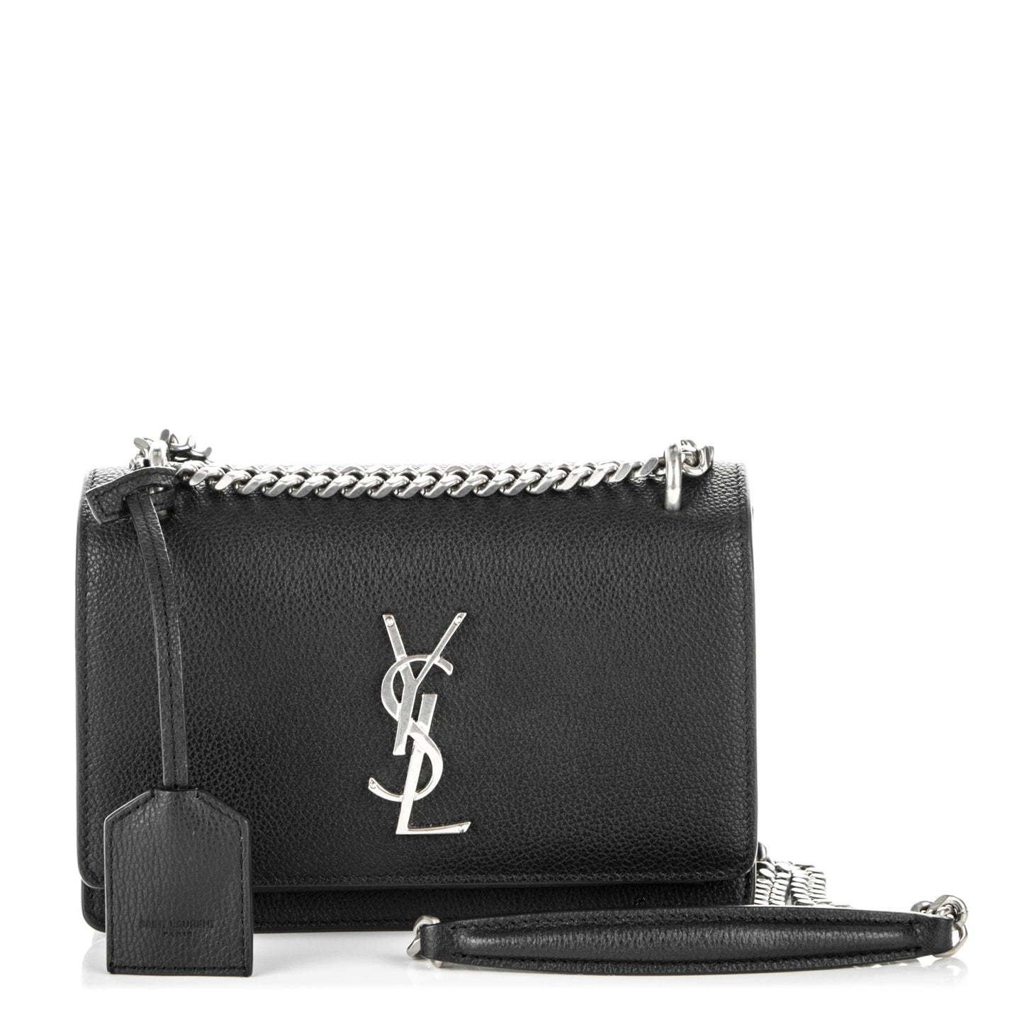 Grained Calfskin Small Monogram Sunset Black