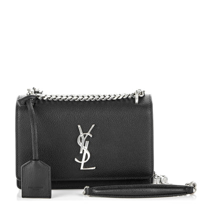 Saint Laurent Grained Calfskin Small Monogram Sunset Black 1 of 5
