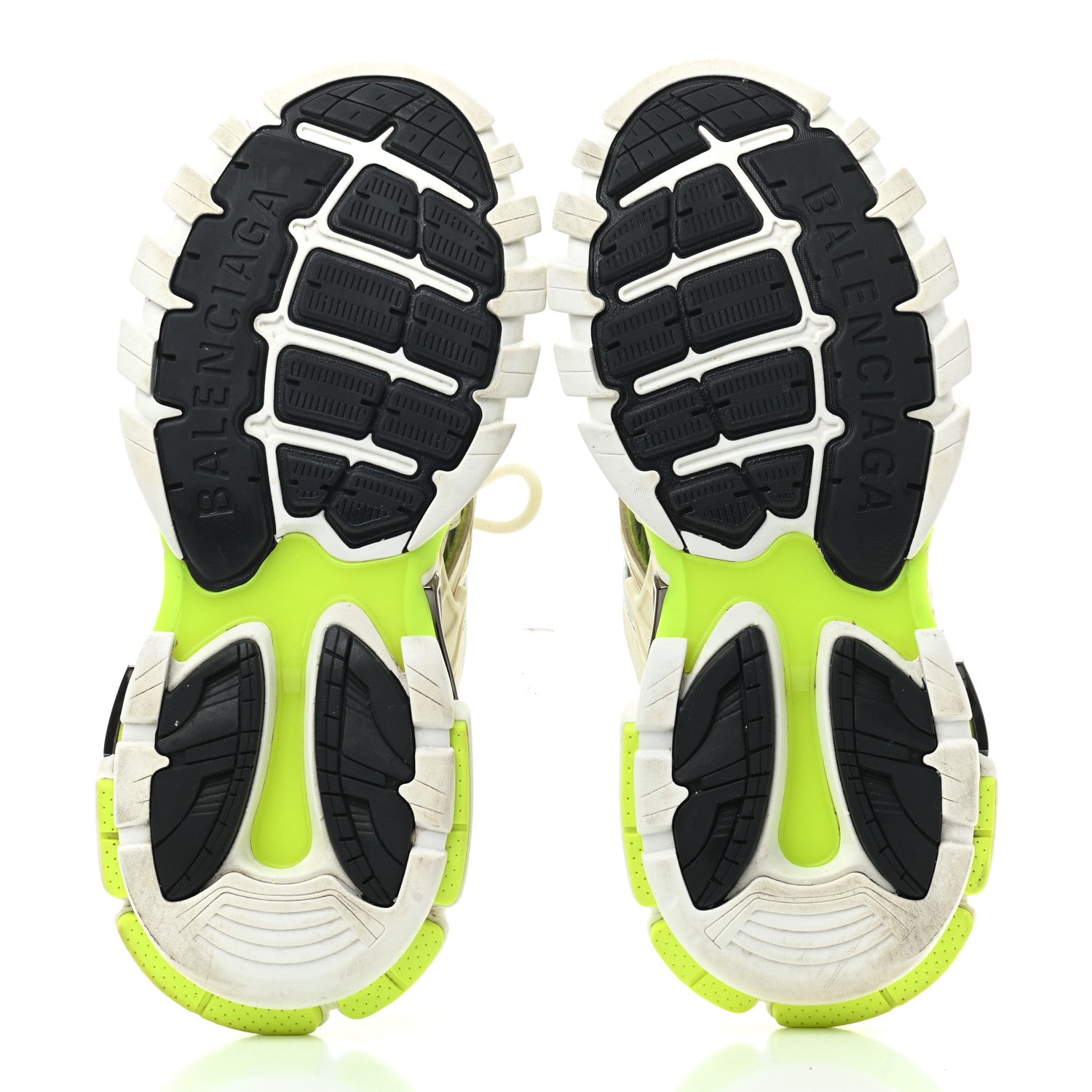 Balenciaga Rubber Mesh Bi-Color Mens Track.2 Open Sneakers 42 White Fluo Yellow 5 of 7