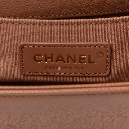 Chanel Caviar Quilted Medium Boy Flap Brown 5 of 10