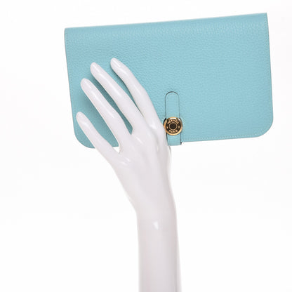 Hermes Togo Dogon Duo Wallet Bleu Atoll 2 of 10