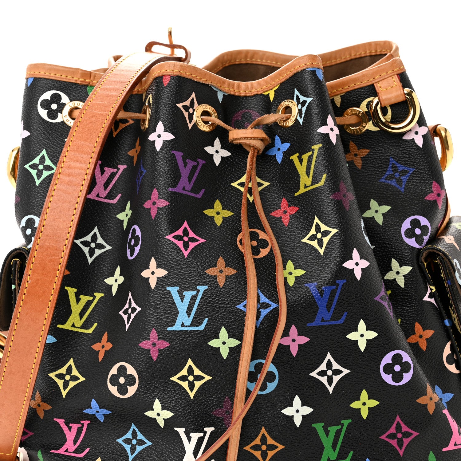 Louis Vuitton Monogram Multicolor Petit Noe Black 7 of 11