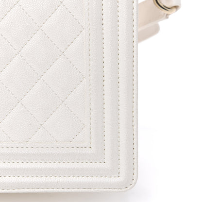 Chanel Caviar Quilted Medium Boy Flap Ivory 9 of 11