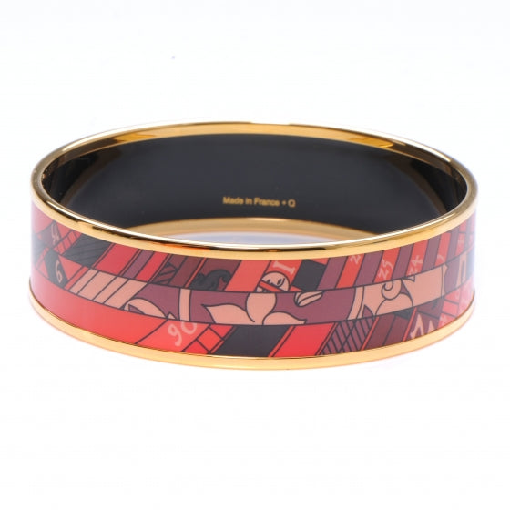 Enamel Printed Dies et Hore Wide Bracelet 65