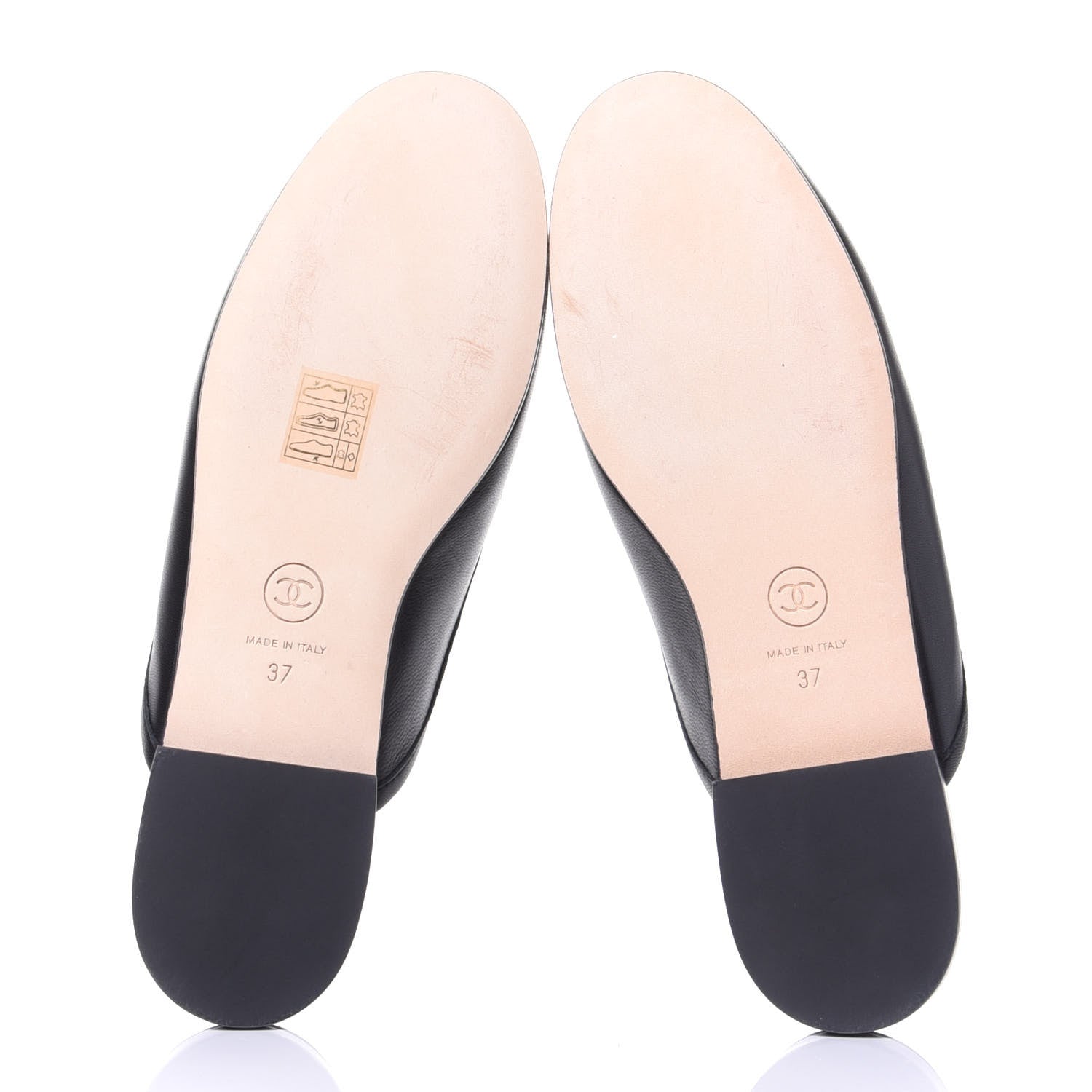 Chanel Calfskin Pearl CC Mules 37 Black 7 of 11