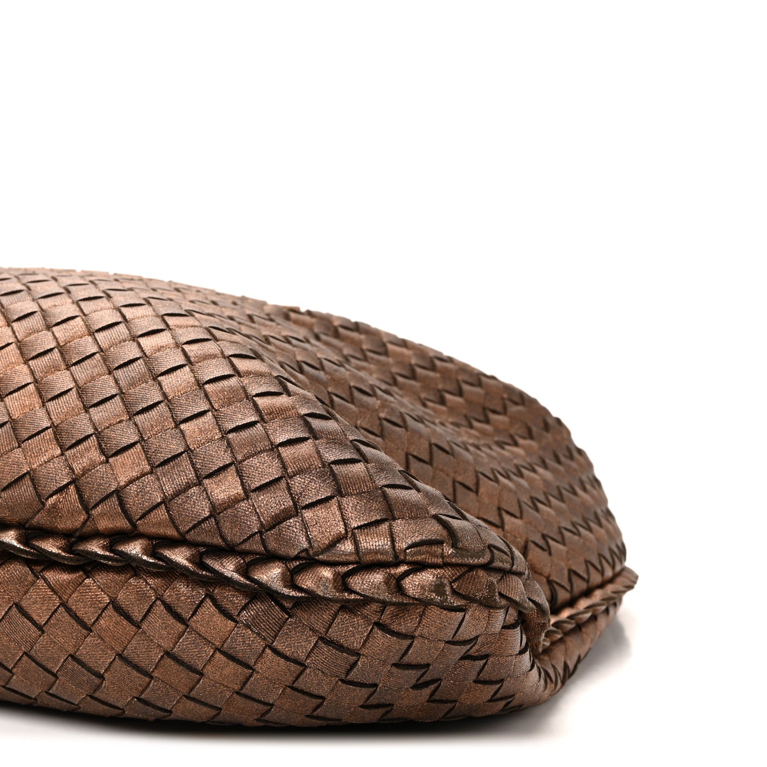 Bottega Veneta Metallic Nappa Intrecciato Large Veneta Hobo Copper