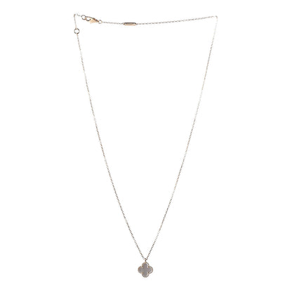 Van Cleef & Arpels 18K Yellow Gold Mother of Pearl Sweet Alhambra Pendant Necklace 4 of 8
